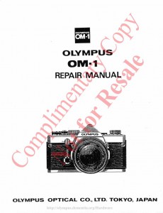 Руководство по ремонту Olympus OM-1