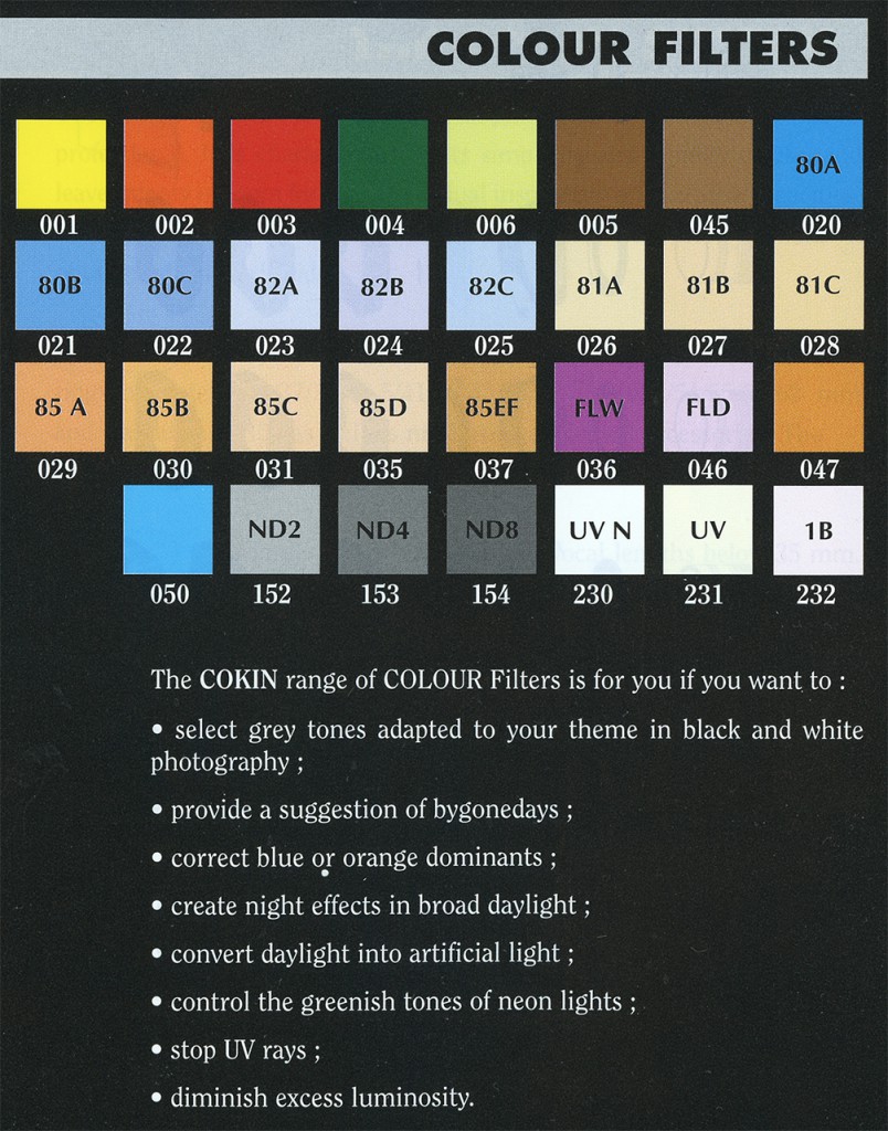 цветные фильтры Cokin