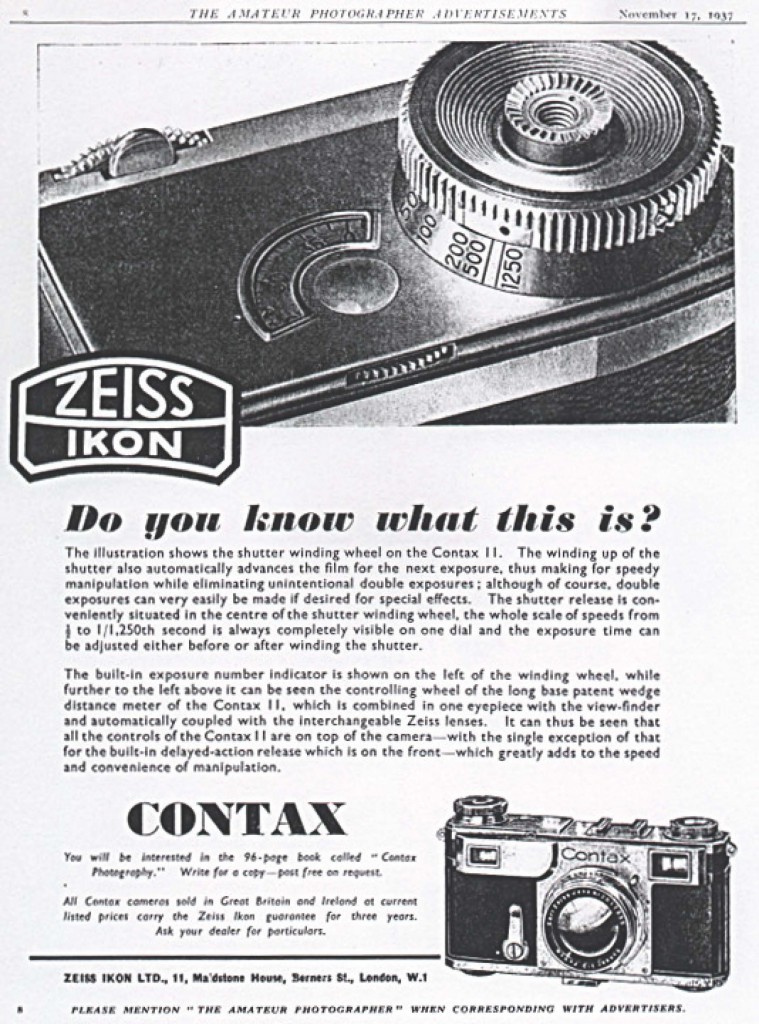Рекламные брошюры Zeiss / Contax