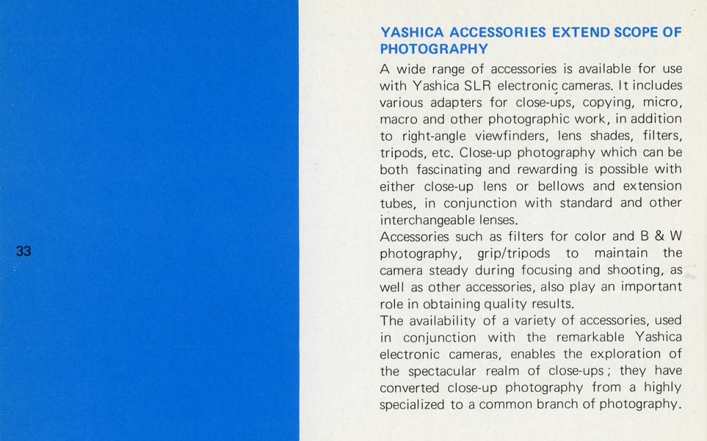 Объективы Yashica - каталог